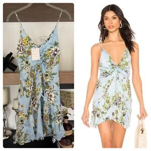Free People Happy Heart Mini Dress in Cool Combo